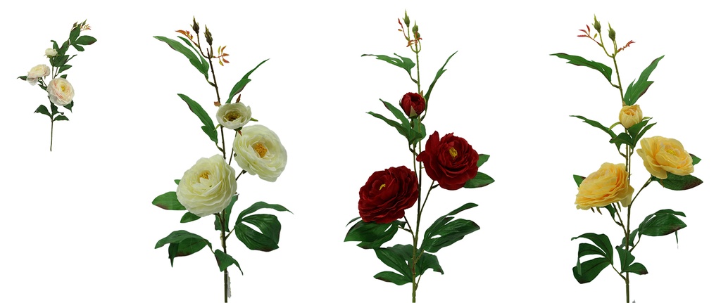 [FL6503] 90cm 3 Headed Tea Rose (240 pc/ctn) | Uniware B2B Wholesale Site